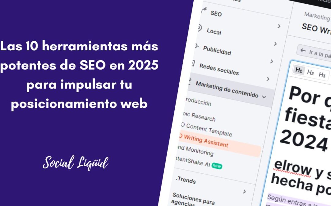 ¡Descubre las 10 herramientas más potentes de SEO en 2025 para impulsar tu posicionamiento web!